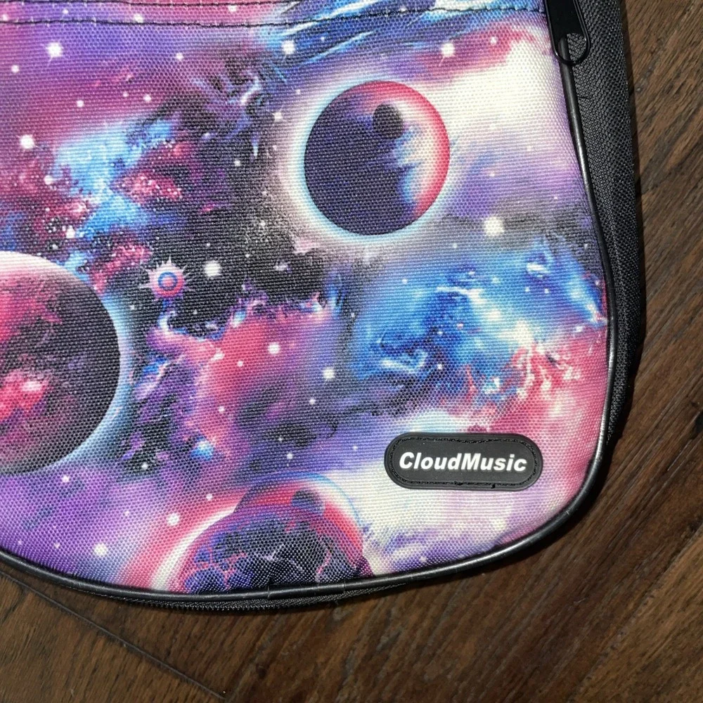 CLOUDMUSIC Ukulele Case Backpack Purple‎ Galaxy